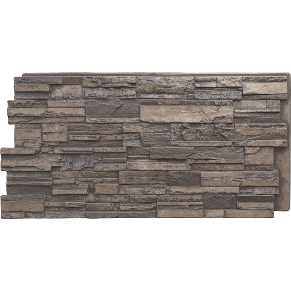 Ekena Millwork Cascade Stacked Stone, StoneWall Faux Stone Siding Panel PNU24X48CACR - main